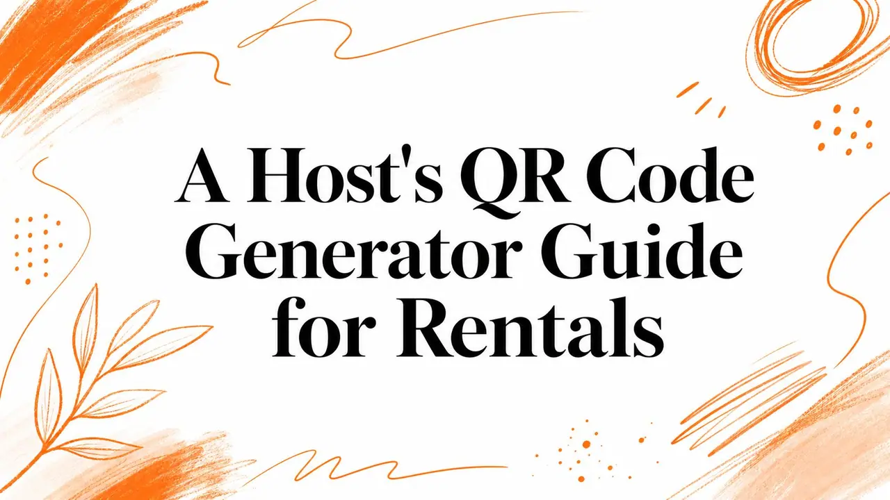A Host's QR Code Generator Guide for Rentals